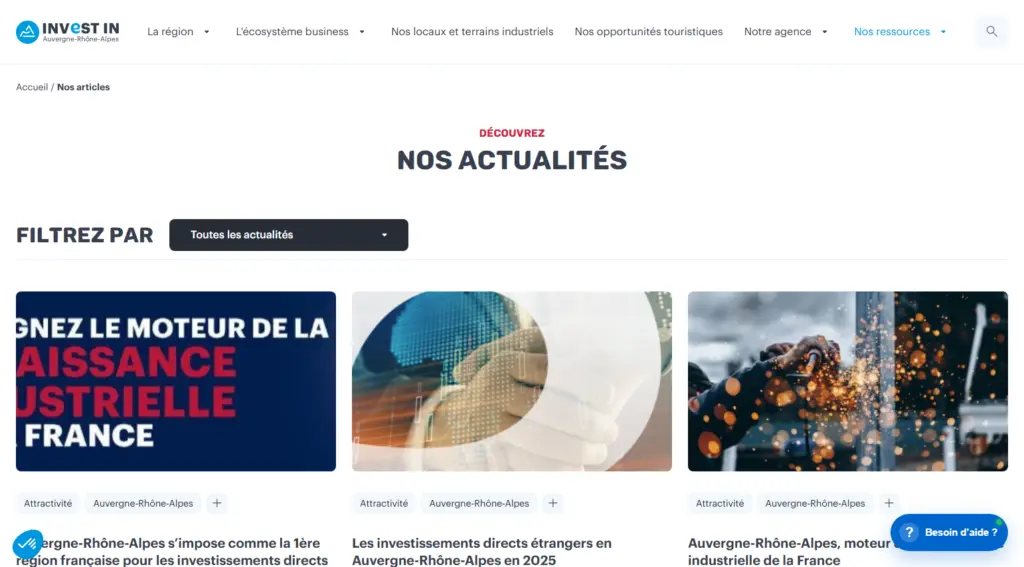 Illustration du projet Invest In Auvergne-Rhône-Alpes