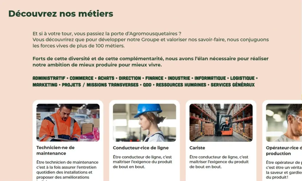Fiches métiers