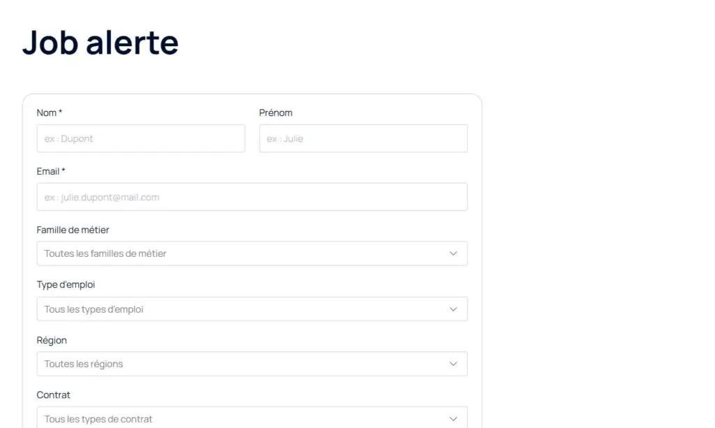 Alerte emploi