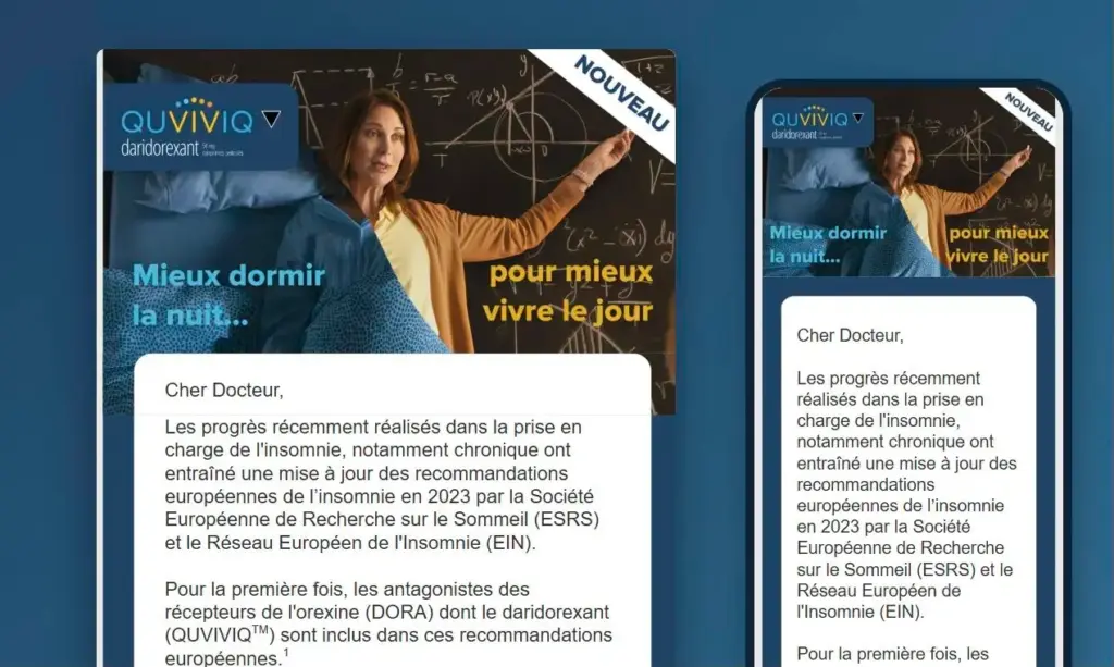 Quviviq, le message adressé aux médecins