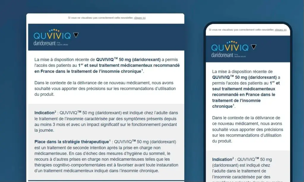 Quviviq, la version destinée aux pharmaciens