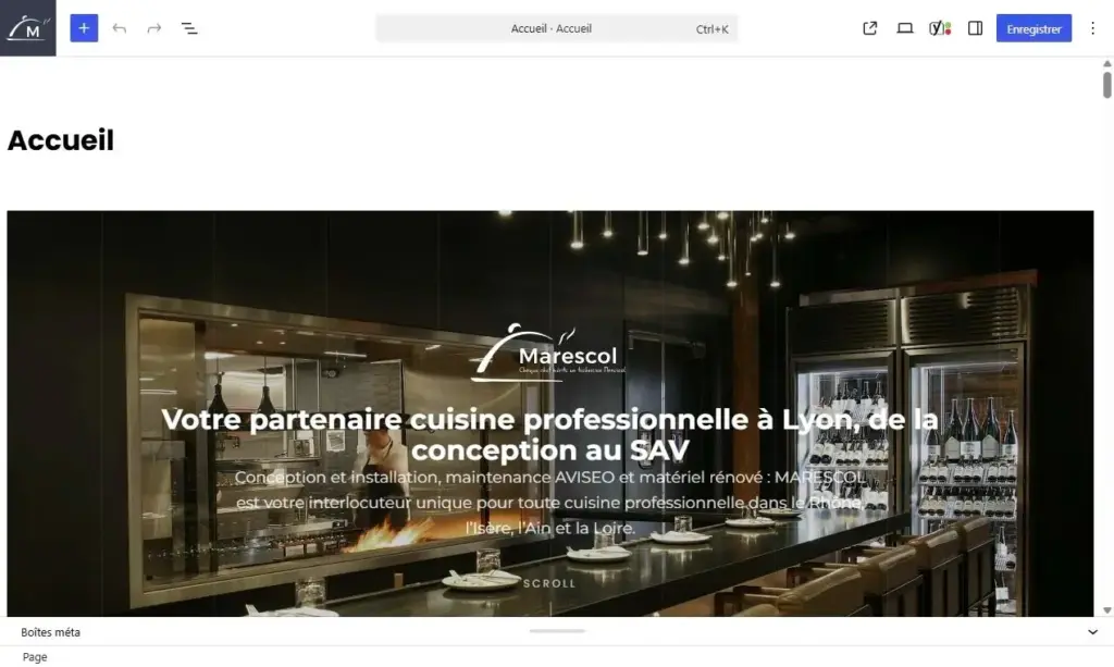 Un back-office aux styles du site, l’édition se fait dans la page