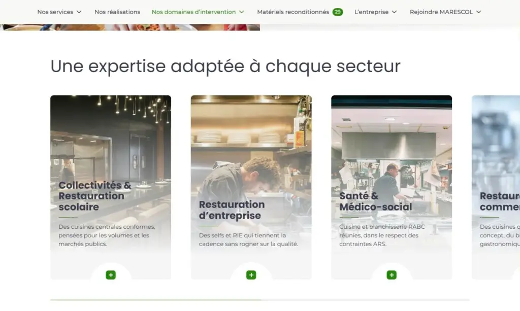 7 domaines d’intervention, un discours par secteur
