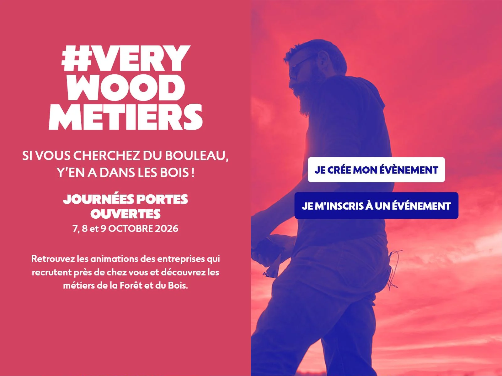 Aperçu du site Very Wood Métiers, journées portes ouvertes des métiers de la forêt et du bois